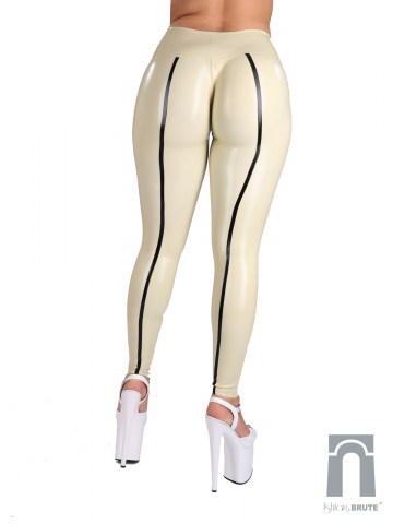 Ishtar and Brute cheeks legging in white-sand latex 14